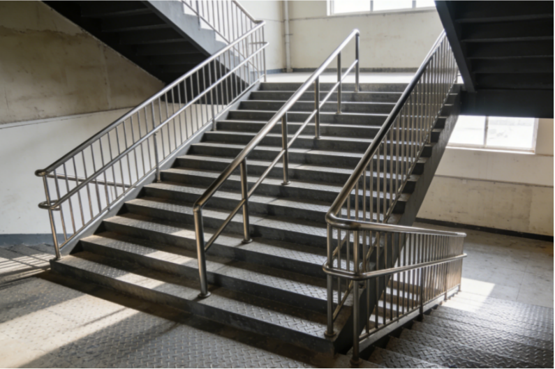 云南疏散樓梯凈寬超過一定數(shù)值，應(yīng)加裝中間扶手